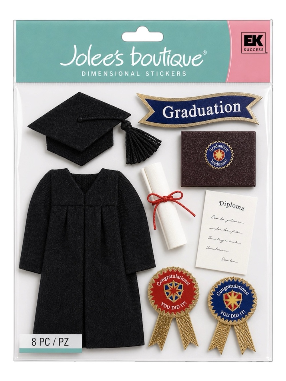 JOLEE’S BOUTIQUE DIMENSIONAL STICKERS GRADUATION - BRAND NEW
